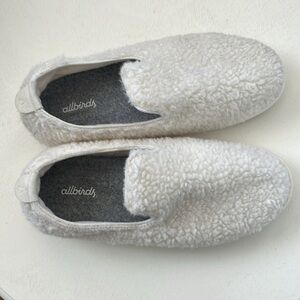 Allbirds white Sherpa loungers